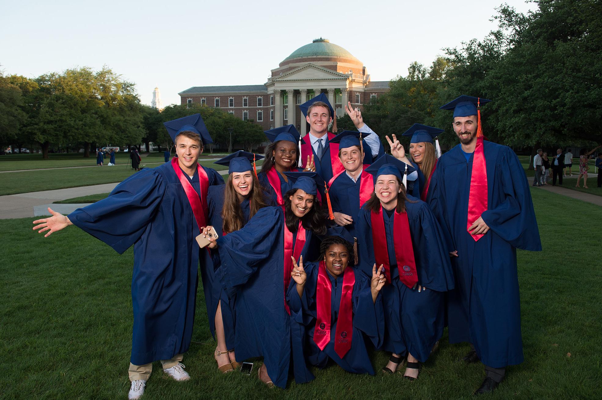 Group of students in regalia.